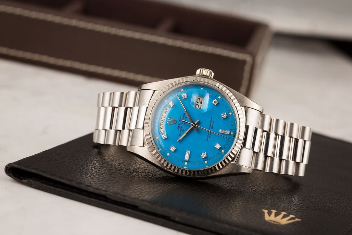 Vintage Rolex Day-Date - Blue Stella Dial Vintage Rolex Stella Dial vs Oyster Perpetual Blue