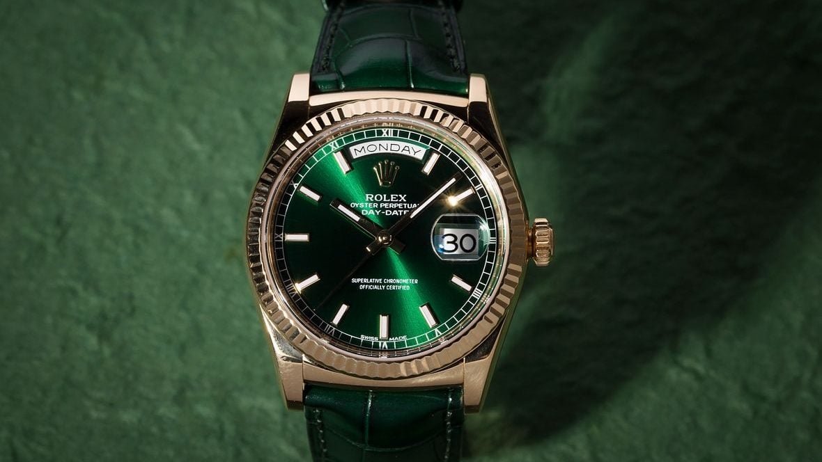 Rolex Day-Date 36 ref. 118138 Rolex Green Dial Watches: Classic Green